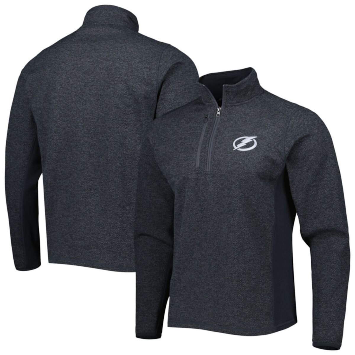 Мужская Куртка Antigua Heathered Charcoal Tampa Bay Lightning Course Quarter-Zip Antigua