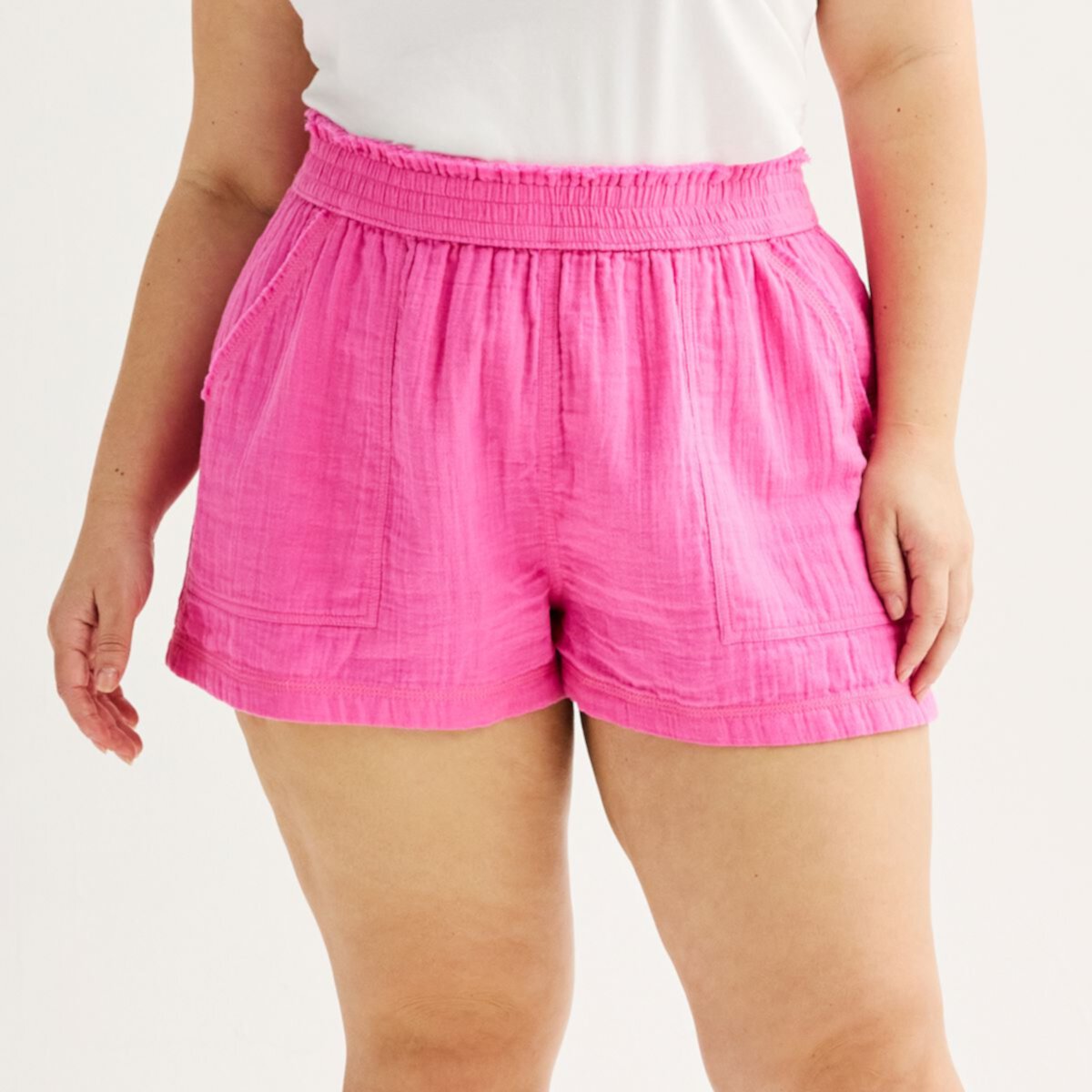 Juniors' Plus Size SO® High-Rise Pull-On Shorts SO