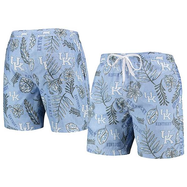 Men's Wes & Willy Light Blue Kentucky Wildcats Vintage Floral Swim Trunks Wes & Willy