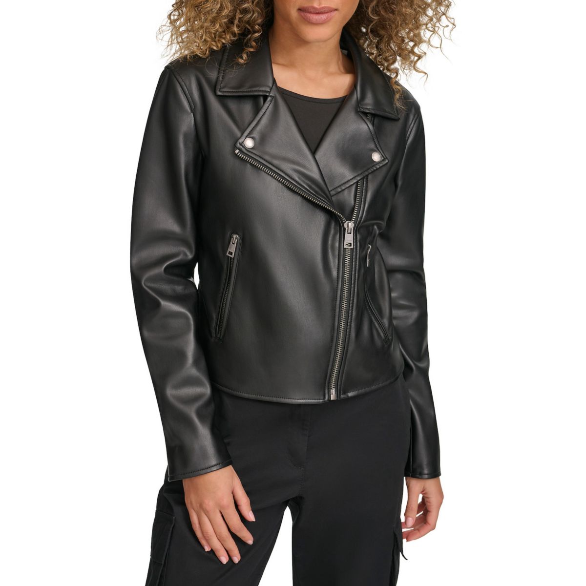 Plus Size Levi's® Faux-Leather Moto Jacket with Notch Collar Levi's®