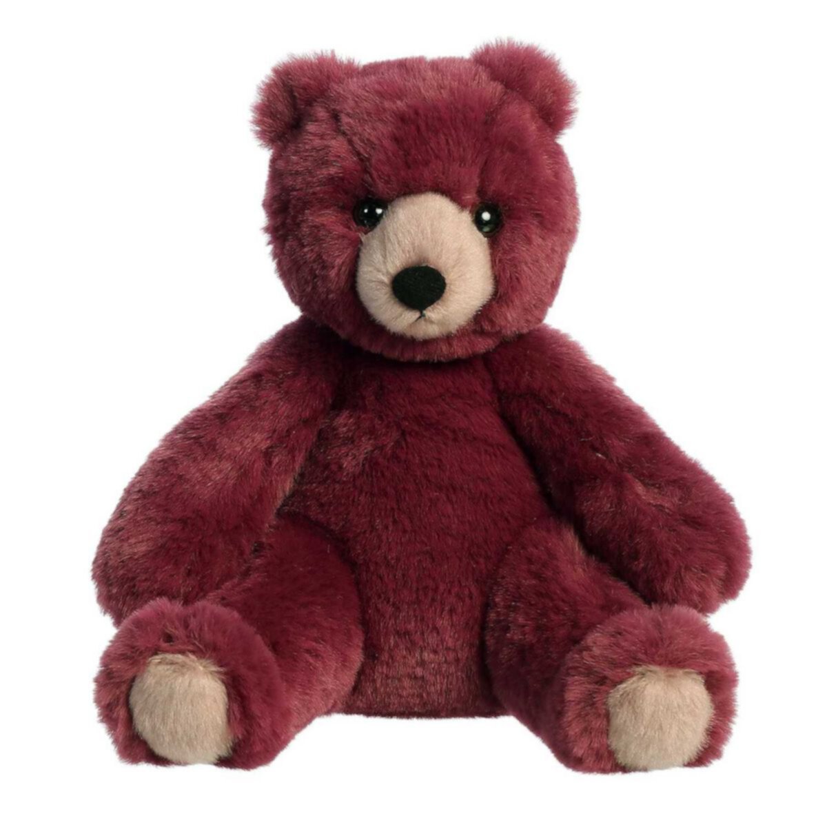 Aurora Medium Burgundy Bear 11&#34; Humphrey Bear Snuggly Stuffed Animal Aurora