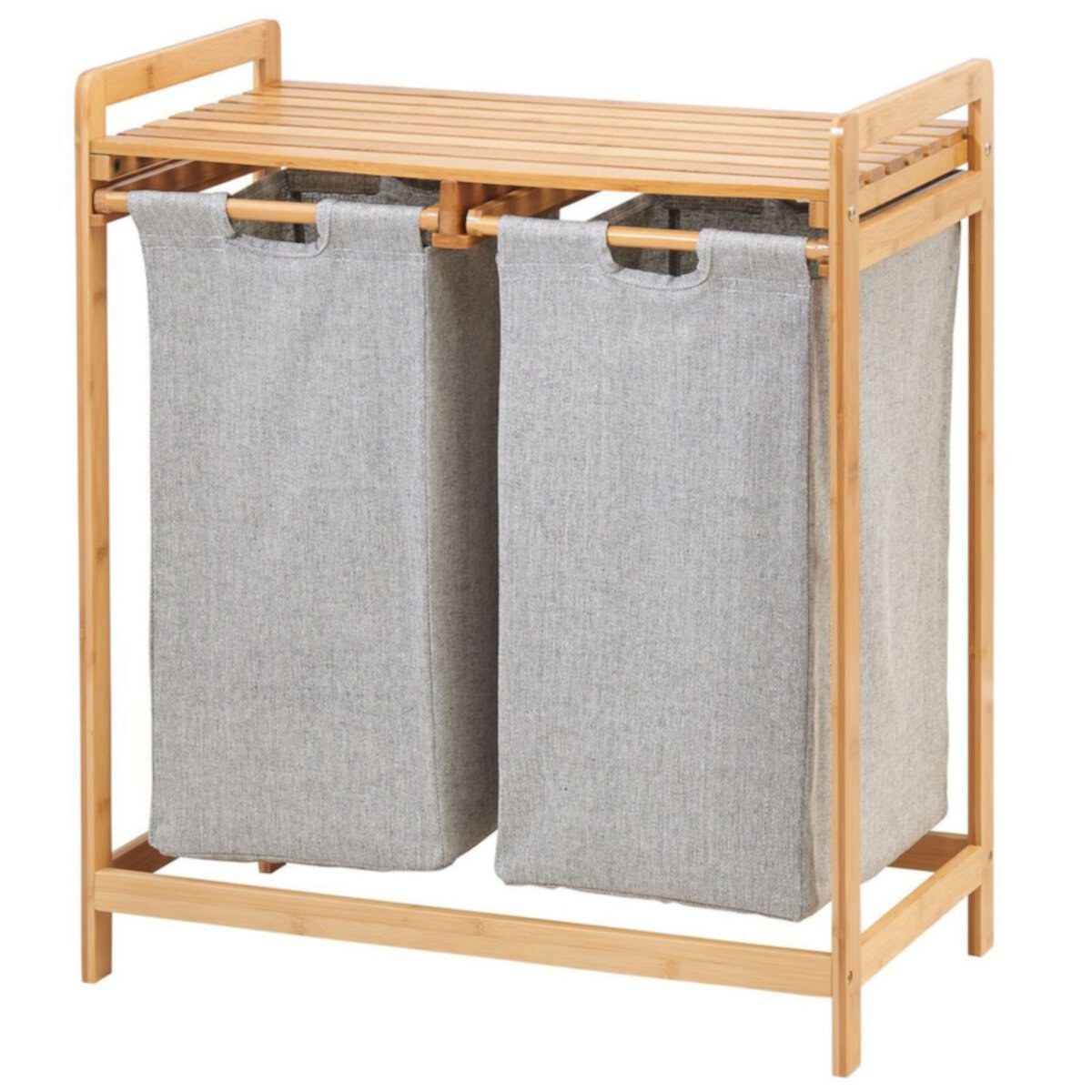 mDesign Double Laundry Hamper, Large Capacity MDesign