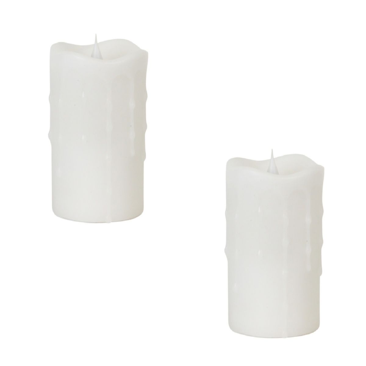 Simplux Designer LED Dripping Candle with Moving Flame and Remote (Set of 2) Slickblue