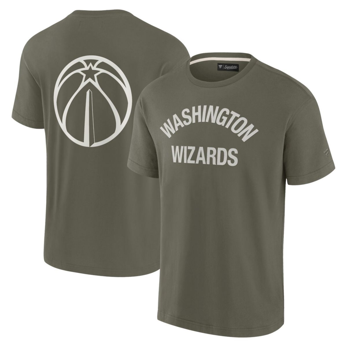 Унисекс Футболка Fanatics Signature Olive Washington Wizards Elements Super Soft Короткий Рукав Fanatics Signature