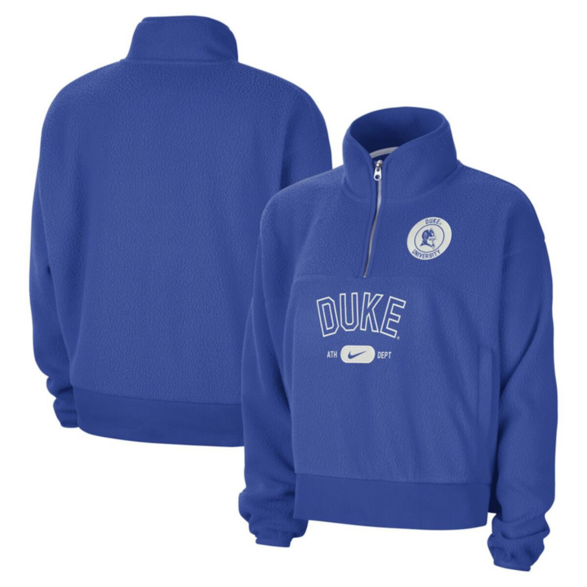 Women's Nike Royal Duke Blue Devils Fly Fleece Quarter-Zip Jacket Nitro USA