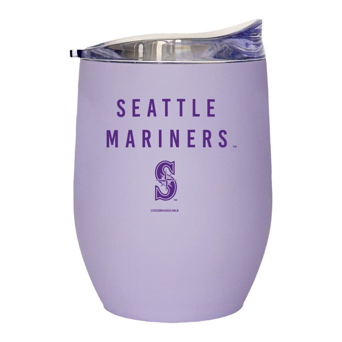 Seattle Mariners 16oz. Lavender Soft Touch Curved Tumbler Logo Brand