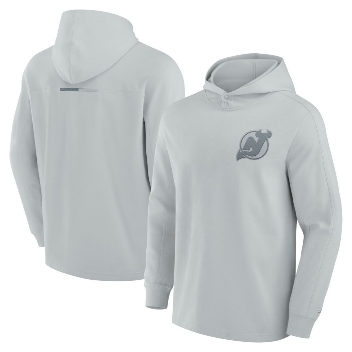 Men's Fanatics Signature Gray New Jersey Devils Elements Lightweight Tri-Blend Fleece Hoodie Fanatics Signature