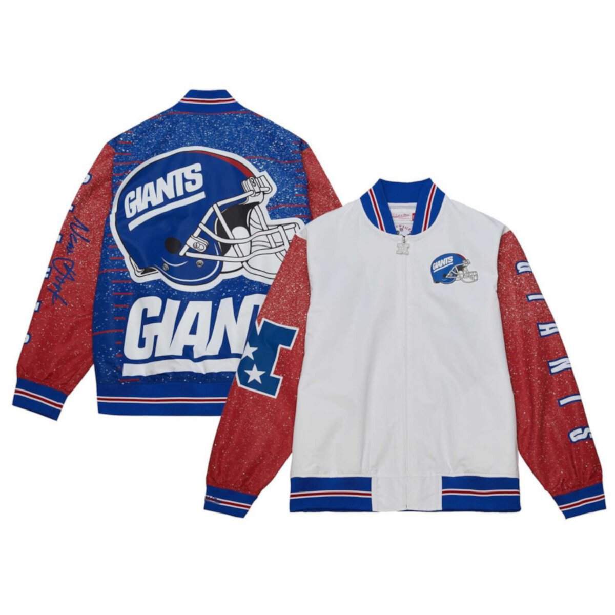 Мужская Куртка Mitchell & Ness New York Giants Team Burst Warm-Up Полная Молния Unbranded