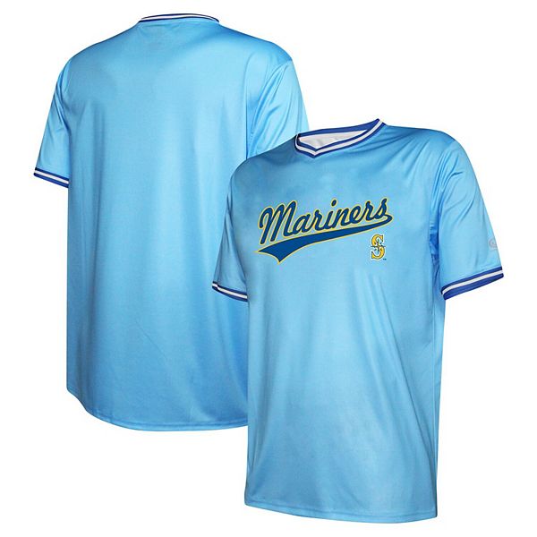 Мужская джерси Seattle Mariners Cooperstown Collection от Stitches с V-образным вырезом Stitches