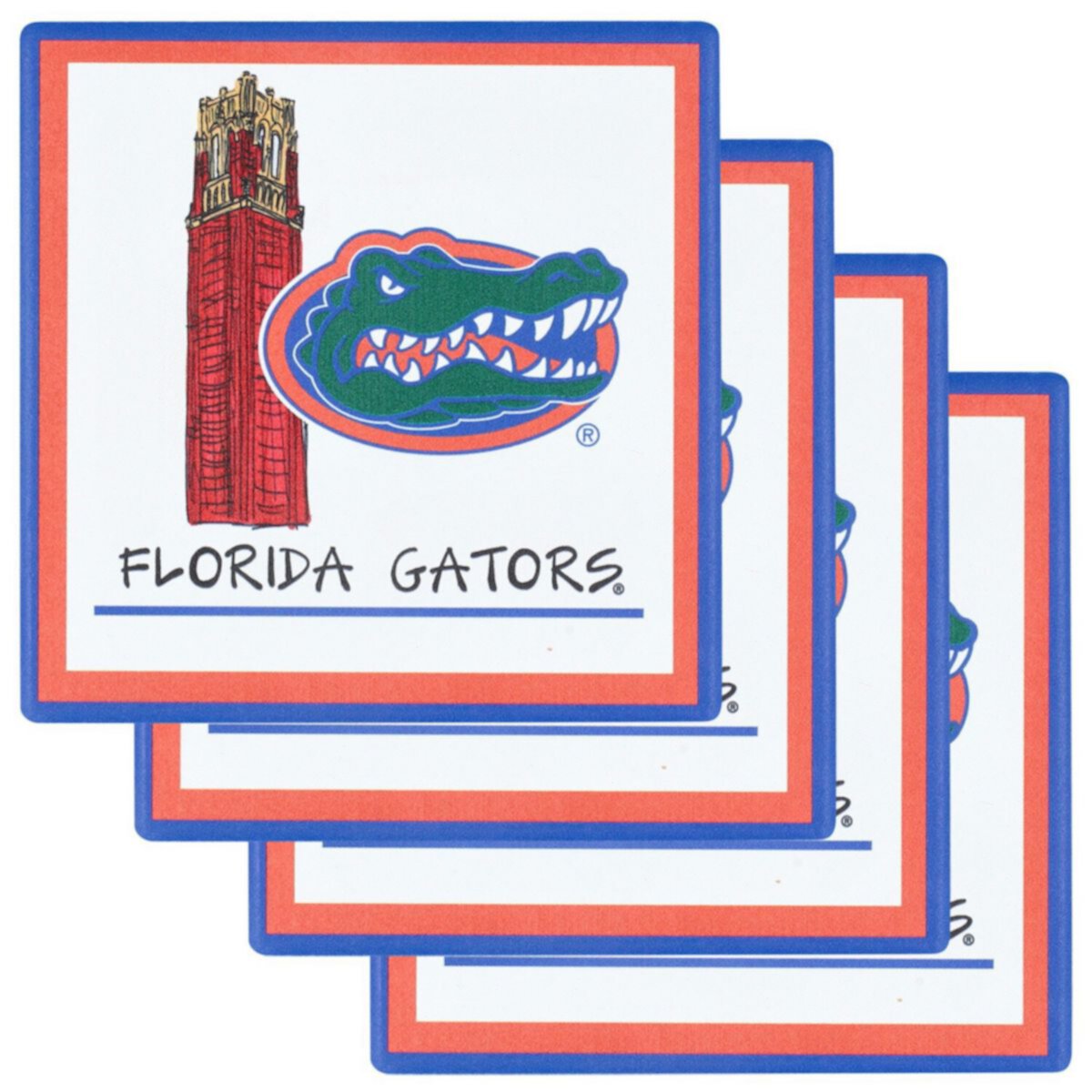 Florida Gators Four-Pack Coaster Set Unbranded