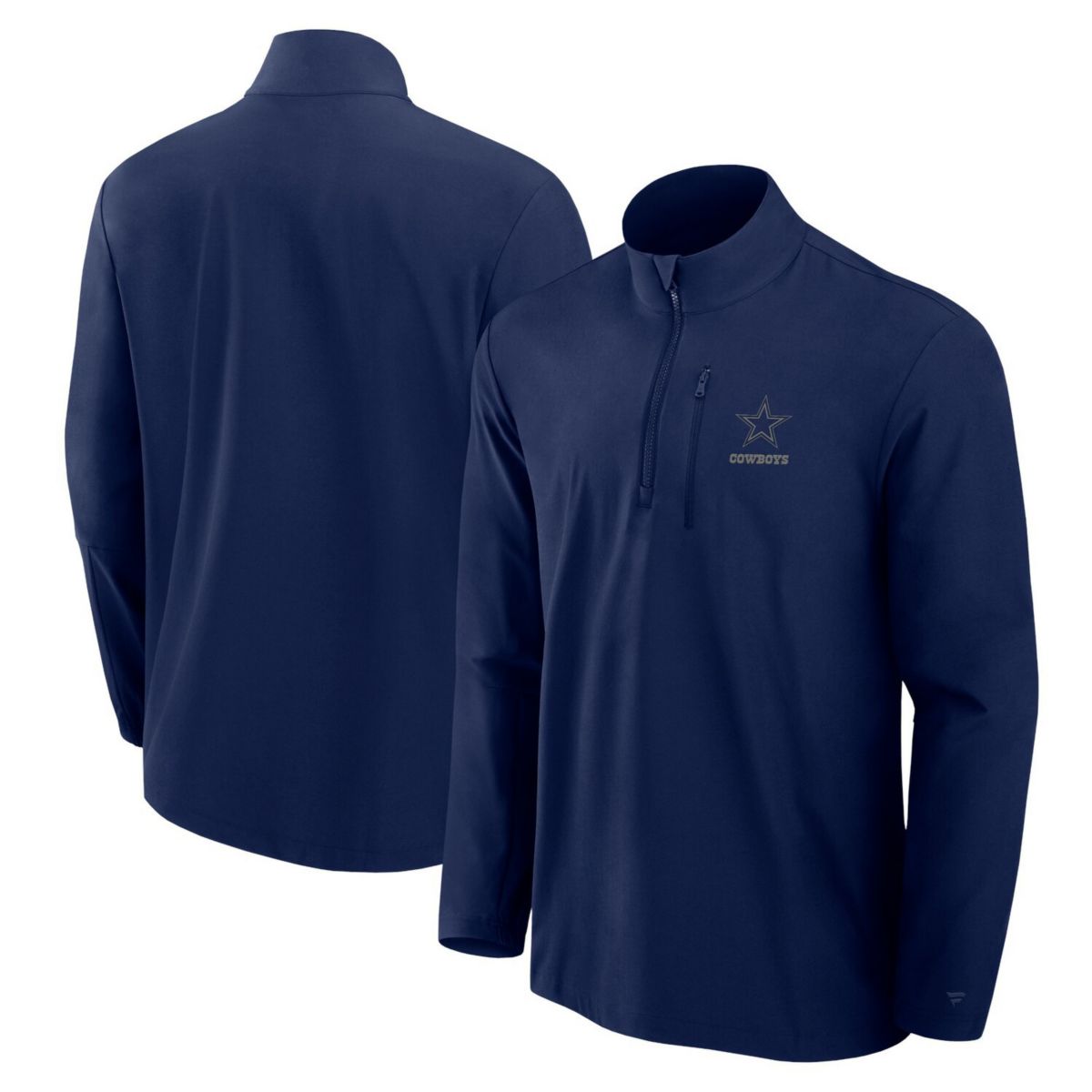 Мужская Футболка Fanatics Signature Navy Dallas Cowboys Front Office Woven Quarter-Zip Fanatics Signature