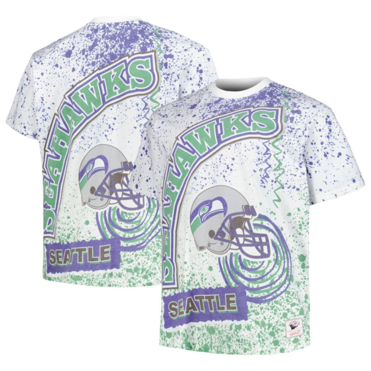 Мужская Футболка Mitchell & Ness Seattle Seahawks Allover Print Mitchell & Ness