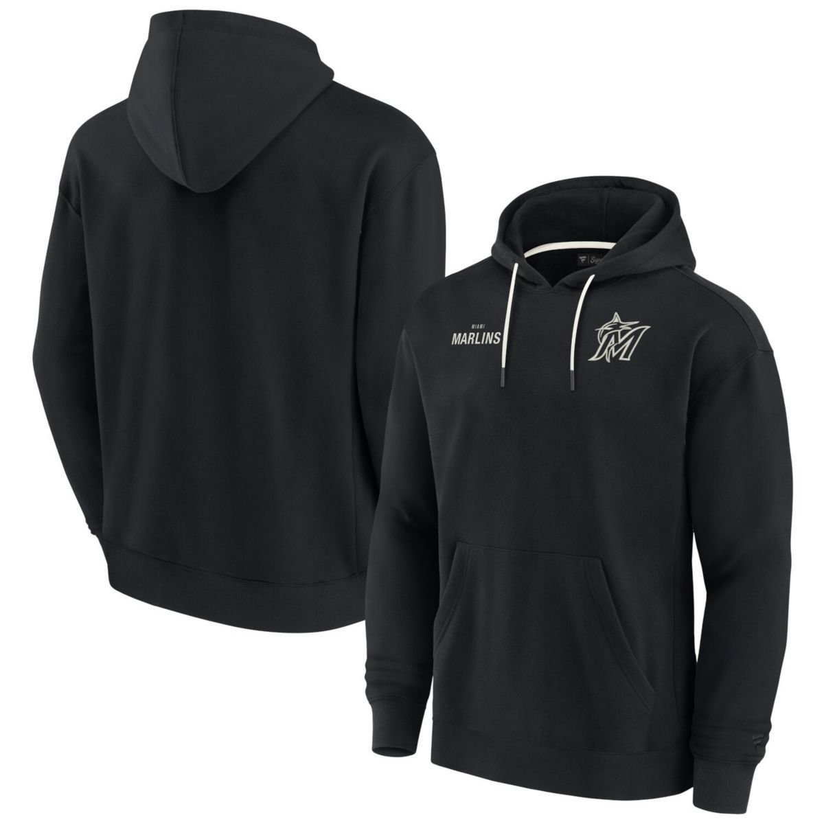 Unisex Fanatics Signature Black Miami Marlins Elements Super Soft Fleece Pullover Hoodie Fanatics Signature