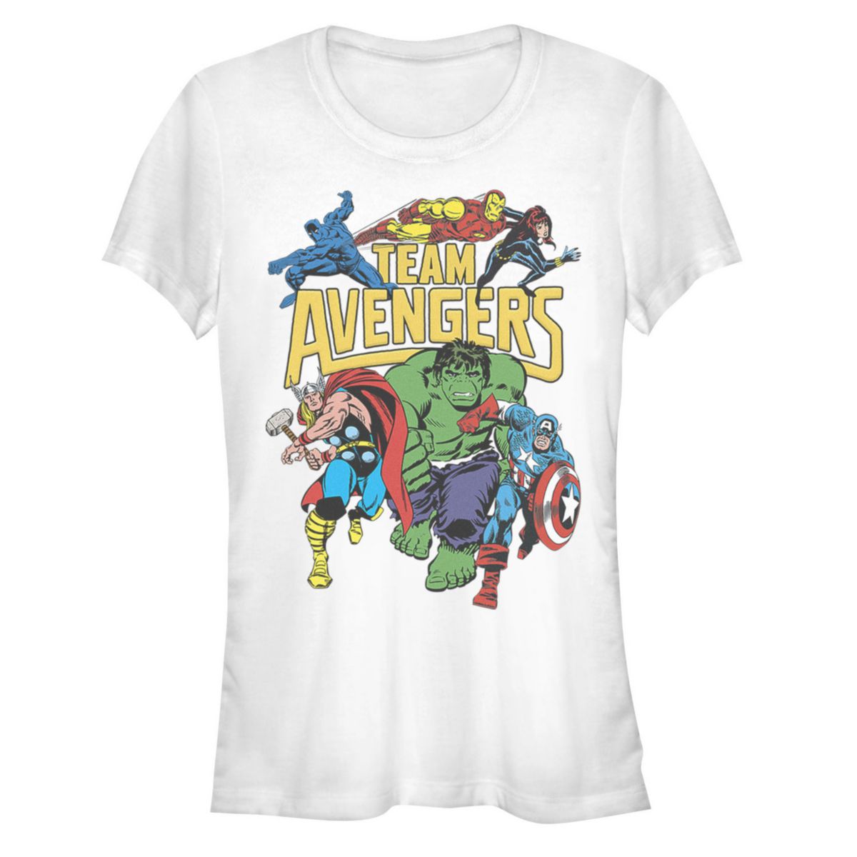 Juniors' The Avengers Team Graphic Tee Marvel