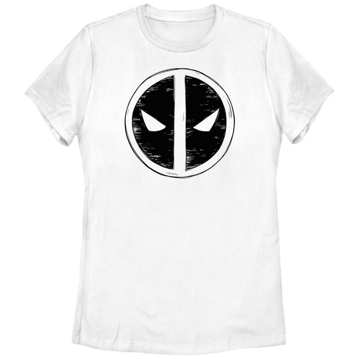 Juniors' Marvel Deadpool and Wolverine Emblem Sketch Graphic Tee Marvel