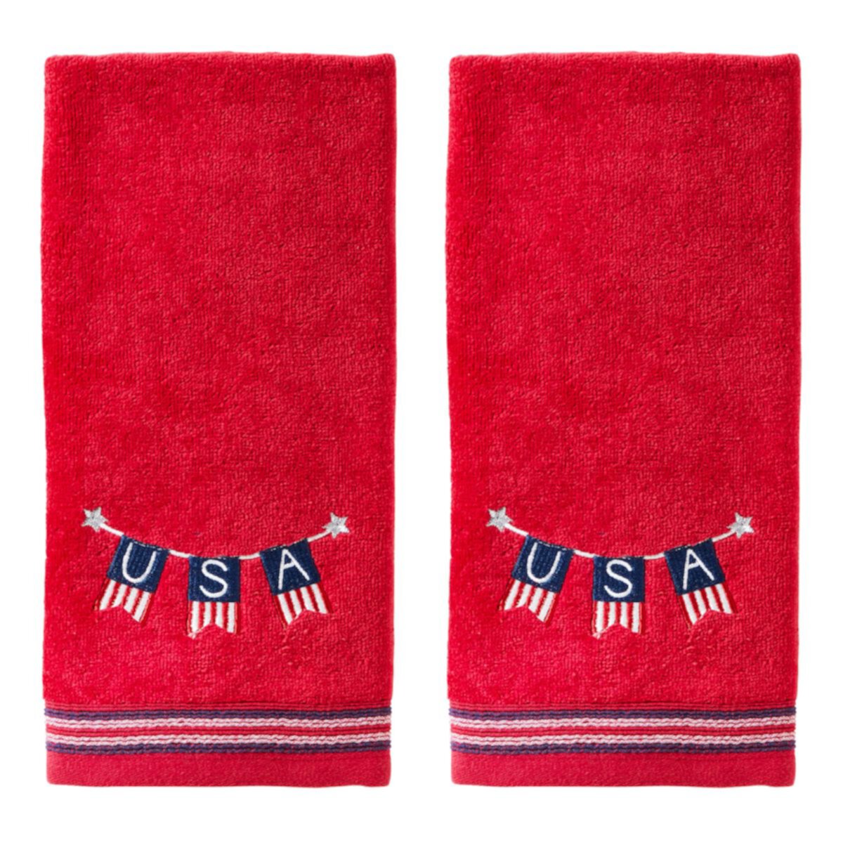 SKL Home USA Banner 2-Piece Hand Towel Set SKL Home
