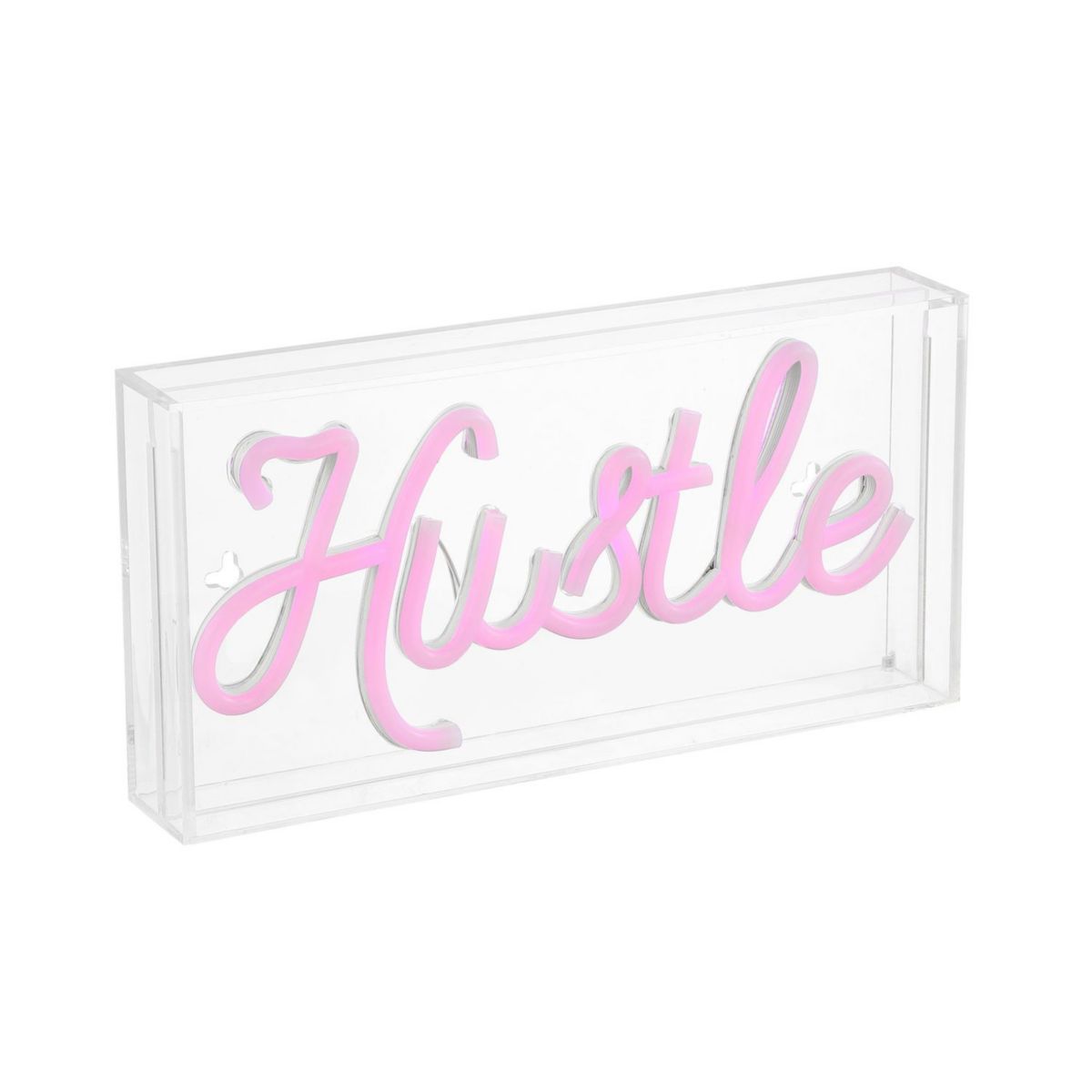 Hustle Contemporary Glam Acrylic Box Usb Operated Led Neon Light Jonathan Y Designs