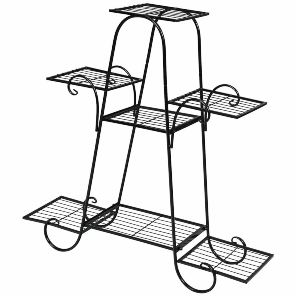 7 Tier Metal Patio Plant Stand Slickblue