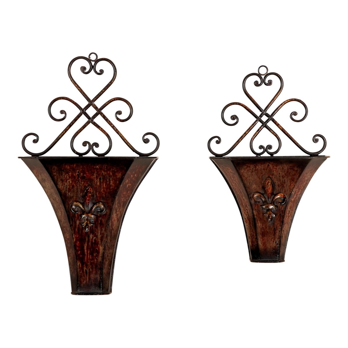 Stella & Eve Scroll Brown Planter Wall Decor 2-piece Set Stella & Eve