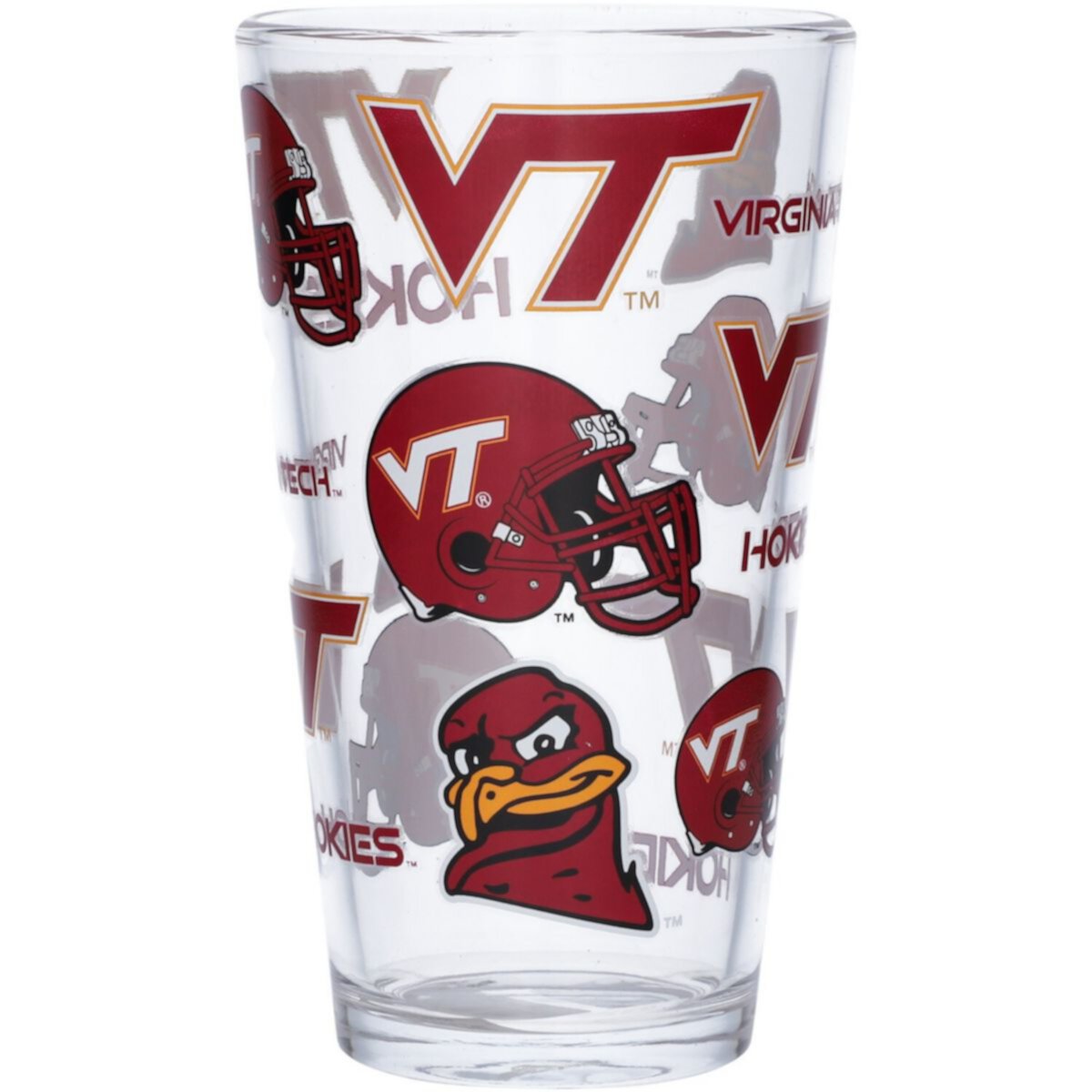 Virginia Tech Hokies 16oz. Allover Print Pint Glass Unbranded