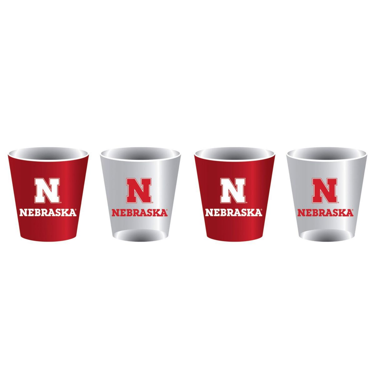 Nebraska Huskers Four-Pack Shot Glass Set EVERGREEN ENTERPRISES