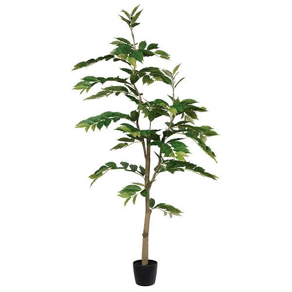 Vickerman Potted Artificial Green Nandina Tree Floor Decor Vickerman