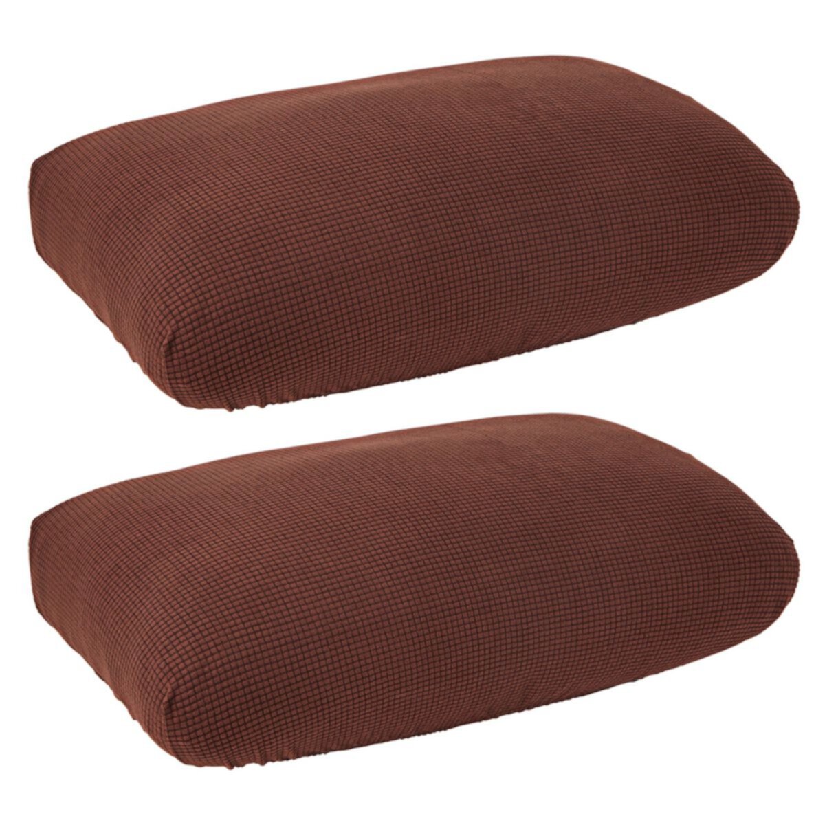 2 Pack Stretch Outdoor Cushion Covers for Patio Furniture and Sofas, Reversible (Medium, Dark Brown) Juvale