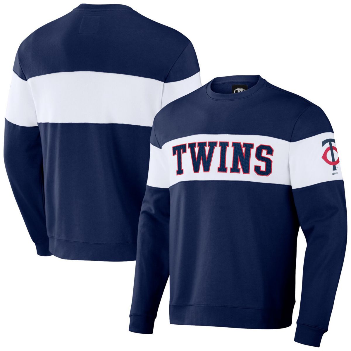 Men's Darius Rucker Collection by Fanatics Navy Minnesota Twins Stripe Pullover Sweatshirt Darius Rucker Collection by Fanatics