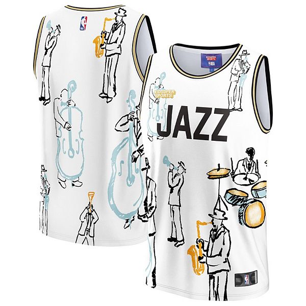 Унисекс джерси Utah Jazz Hometown от NBA x KidSuper в стиле streetwear, без рукавов, 100% полиэстер NBA x KidSuper