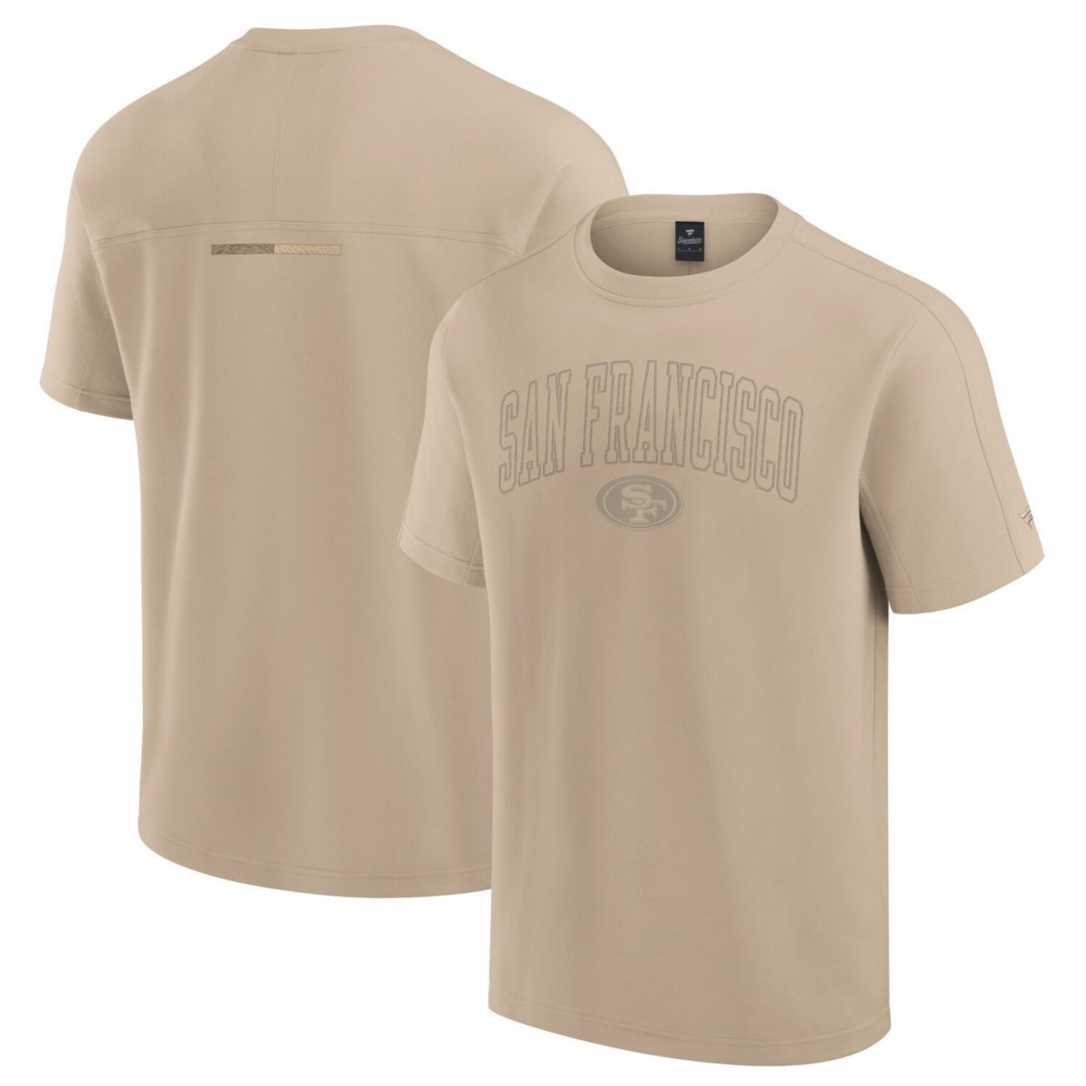 Unisex Футболка Fanatics Signature Khaki San Francisco 49ers Elements Heavyweight Tri-Blend Fanatics Signature