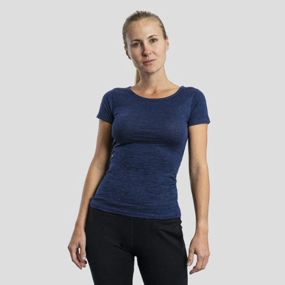 160 Ultralight Alpaca Wool Crew Neck Base Layer T-Shirt - Women's Arms of Andes