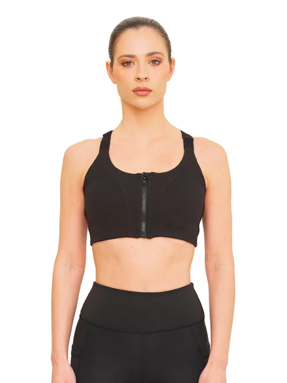 High-Impact Front Zip Sports Bra Oya Femtech Apparel