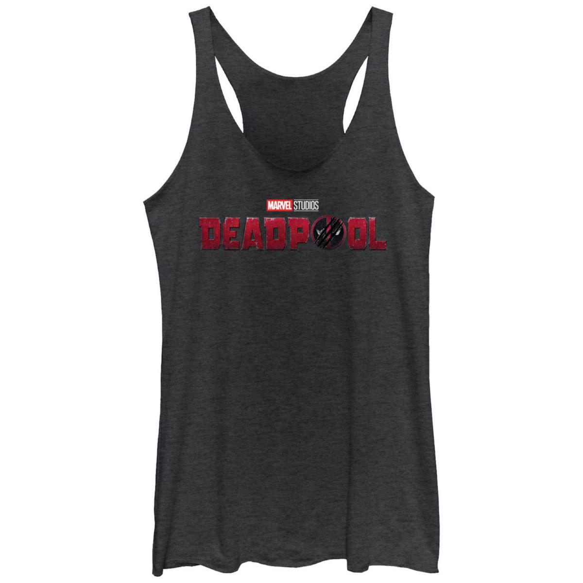 Juniors' Marvel Deadpool And Wolverine Distressed Logo Graphic Racerback Tank Top Marvel