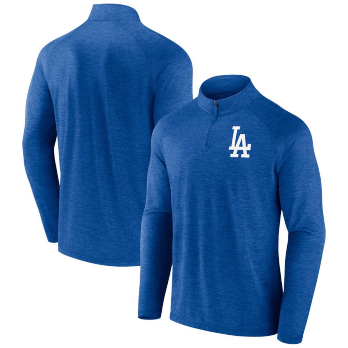 Men's Profile Royal Los Angeles Dodgers Big & Tall Raglan Quarter-Zip Top Profile