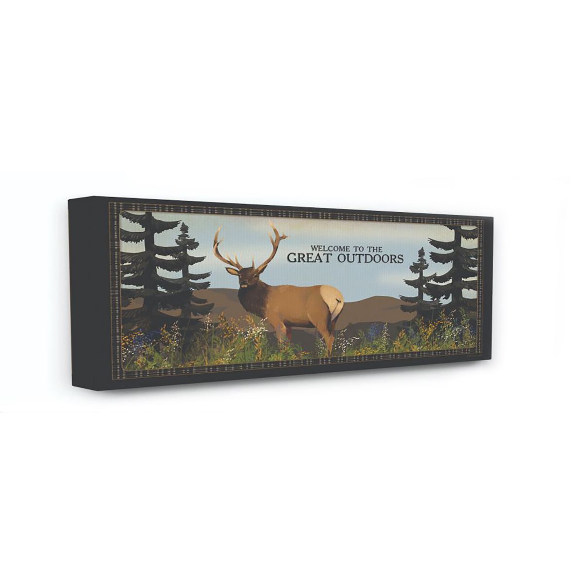 Stupell Home Decor Great Outdoors Elk Animal Country Wall Art - Size 10x24 Stupell Home Decor