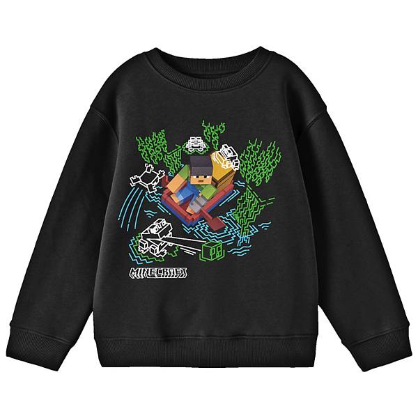 Джерси Minecraft Для мальчиков 8-20 Character Paddling Long Sleeve Graphic Pullover Minecraft