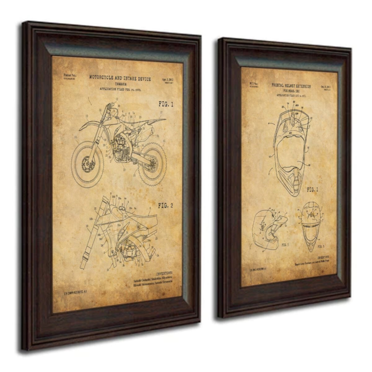 Personal-Prints Dirt Bike Patent 2-piece Framed Wall Art Set Personal-Prints