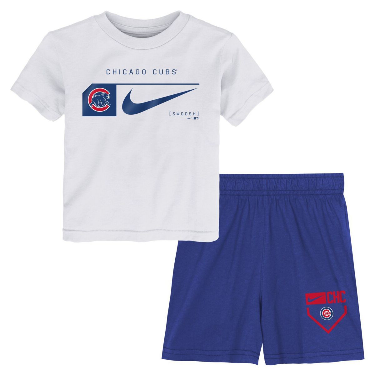 Toddler Nike Chicago Cubs Authentic Collection T-Shirt & Shorts Set Nitro USA