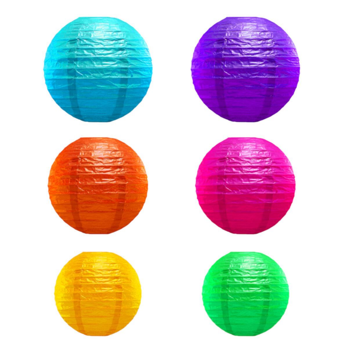 LumaBase Multi-Size Paper Lanterns 6-pack Set LumaBase