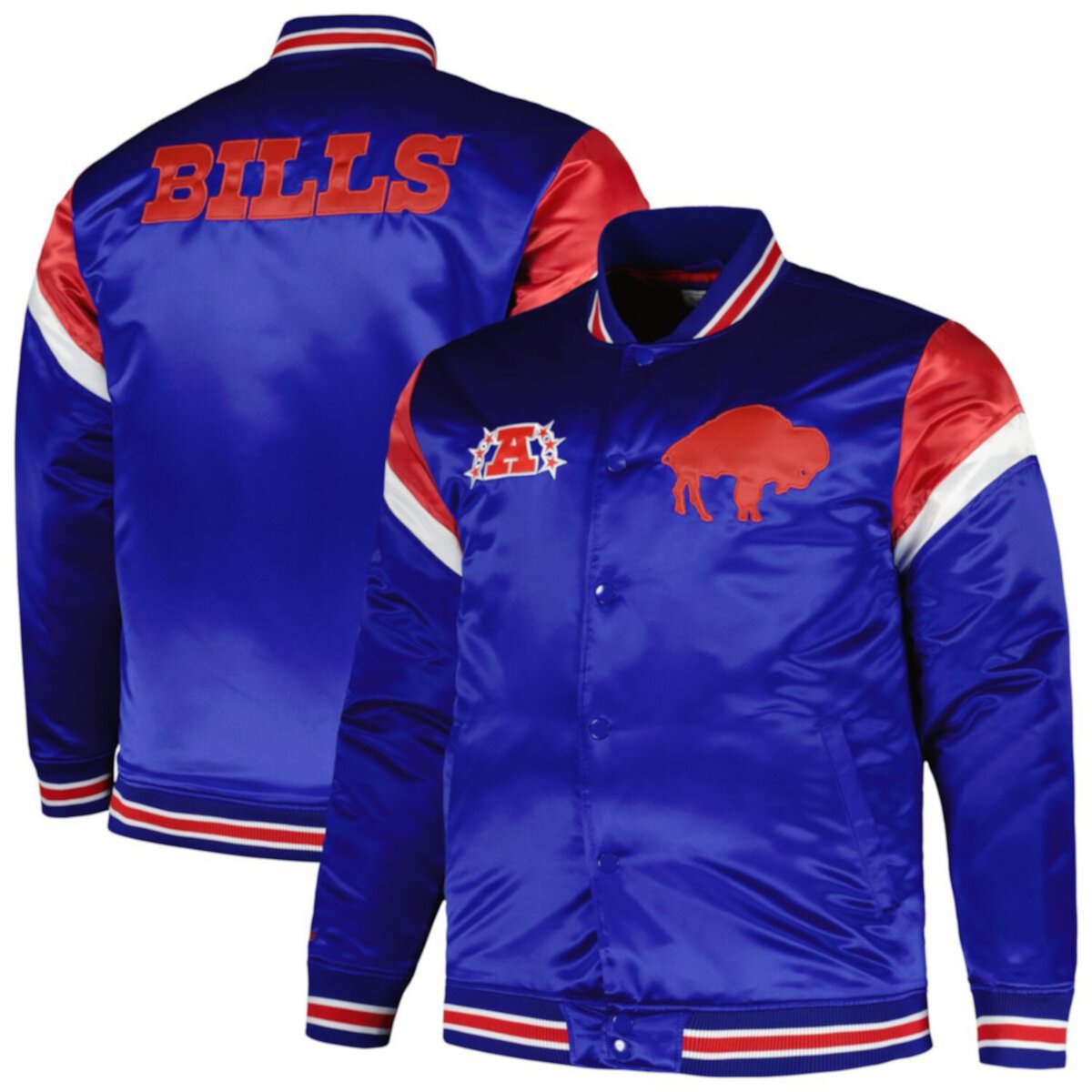 Мужская Повседневная куртка Mitchell & Ness Royal Buffalo Bills Big & Tall Satin Mitchell & Ness