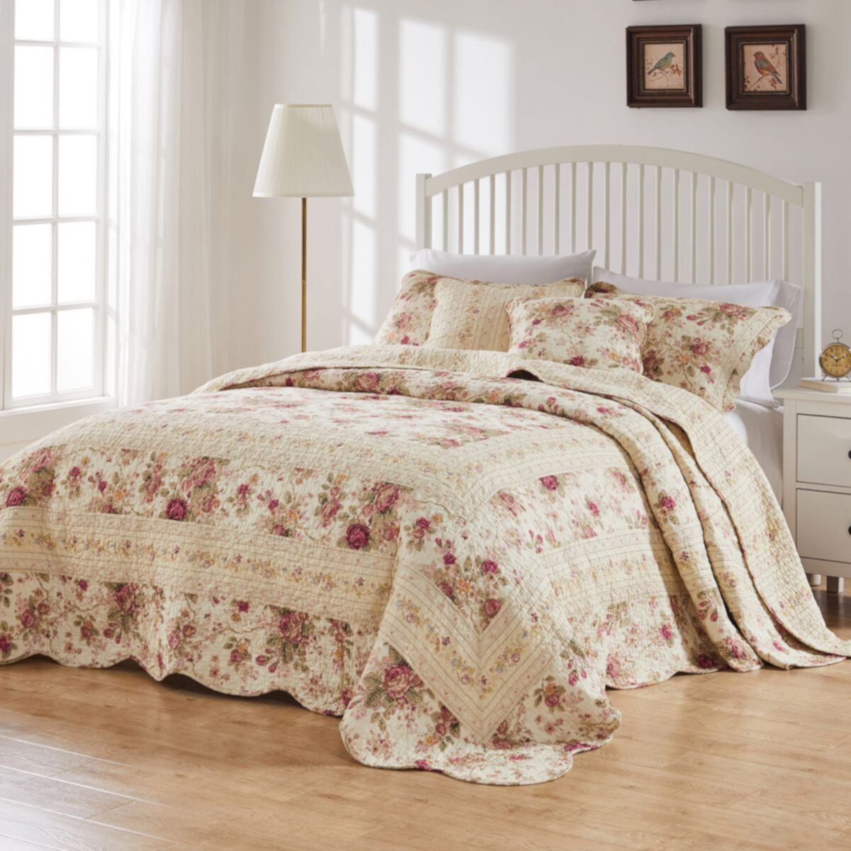 Greenland Home Fashions Antique Rose Bedspread Set Greenland Home Fashions