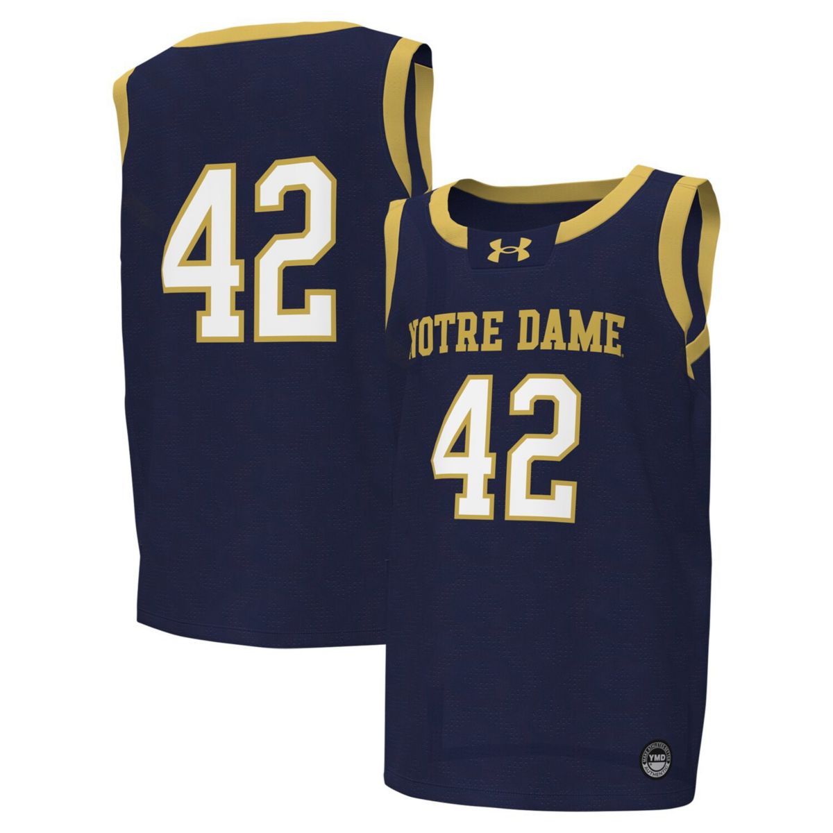 Youth Under Armour #42 Navy Notre Dame Fighting Irish Replica Basketball Jersey Under Armour