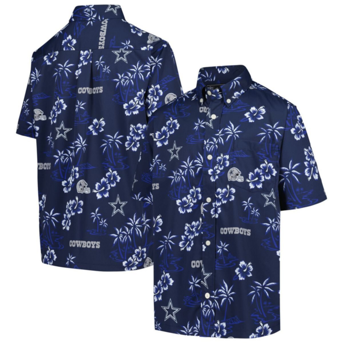 Youth Reyn Spooner Navy Dallas Cowboys Button-Down Short Sleeve Shirt Unbranded