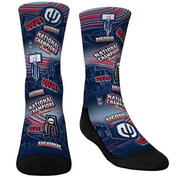 Детские Носки Rock Em Socks Canyon UConn Huskies 2024 NCAA  Basketball National Champions Rock Em Socks