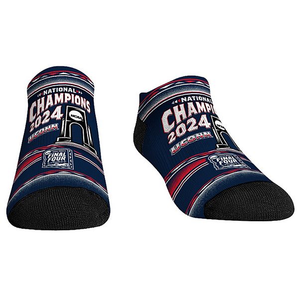 Молодежные черные носки Rock Em Socks с логотипом чемпионов NCAA 2024 UConn Huskies, низкие Rock Em Socks