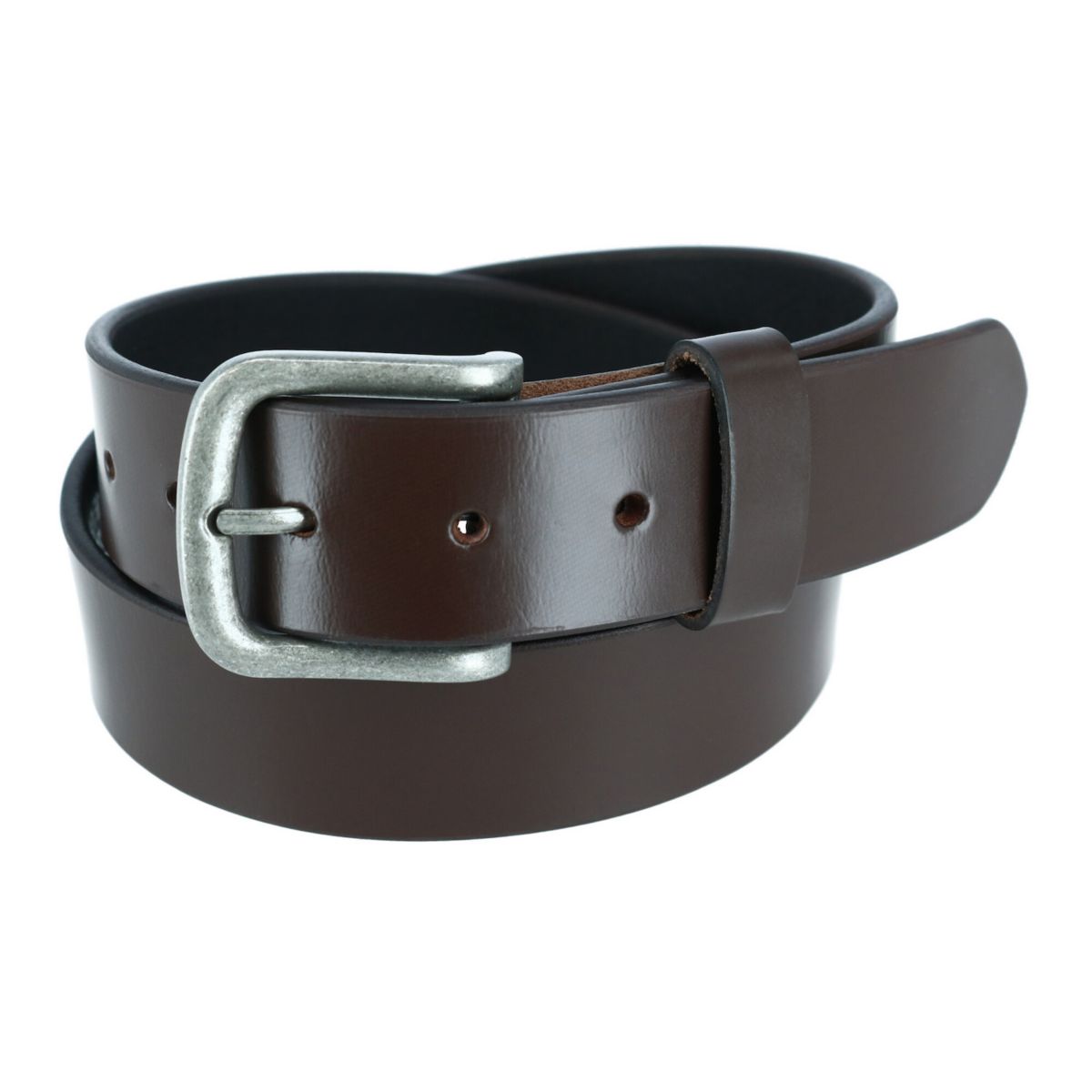 Ctm Men's Big & Tall Leather 1 3/8 Inch Removable Buckle Bridle Belt CTM