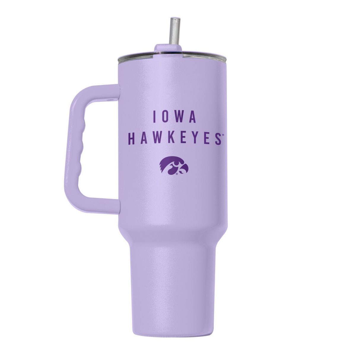 Iowa Hawkeyes 40oz. Lavender Soft Touch Tumbler Logo Brand