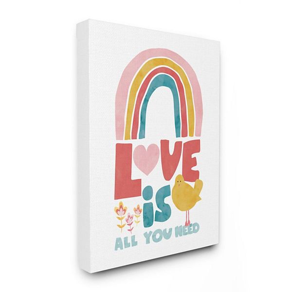 Stupell Home Decor Whimsical Kid's Rainbow Love Is All You Need Quote Wall Art Stupell Home Decor