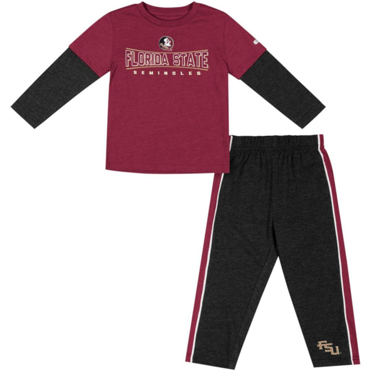 Детский комплект одежды Colosseum Garnet/Black Florida State Seminoles Colosseum