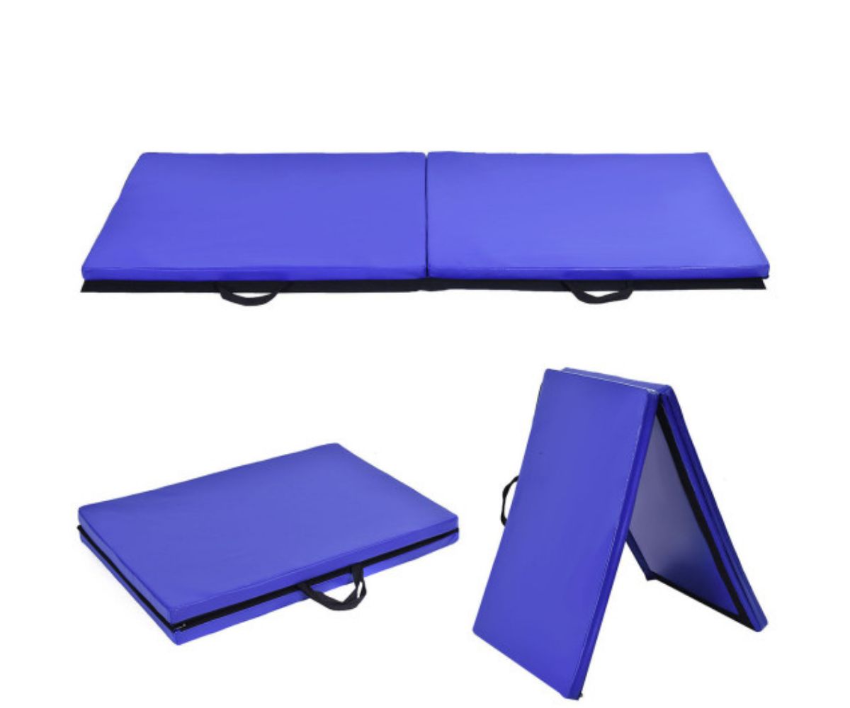 6 Feet X 24 Inch Thick Two Folding Panel Gymnastics Mat Slickblue